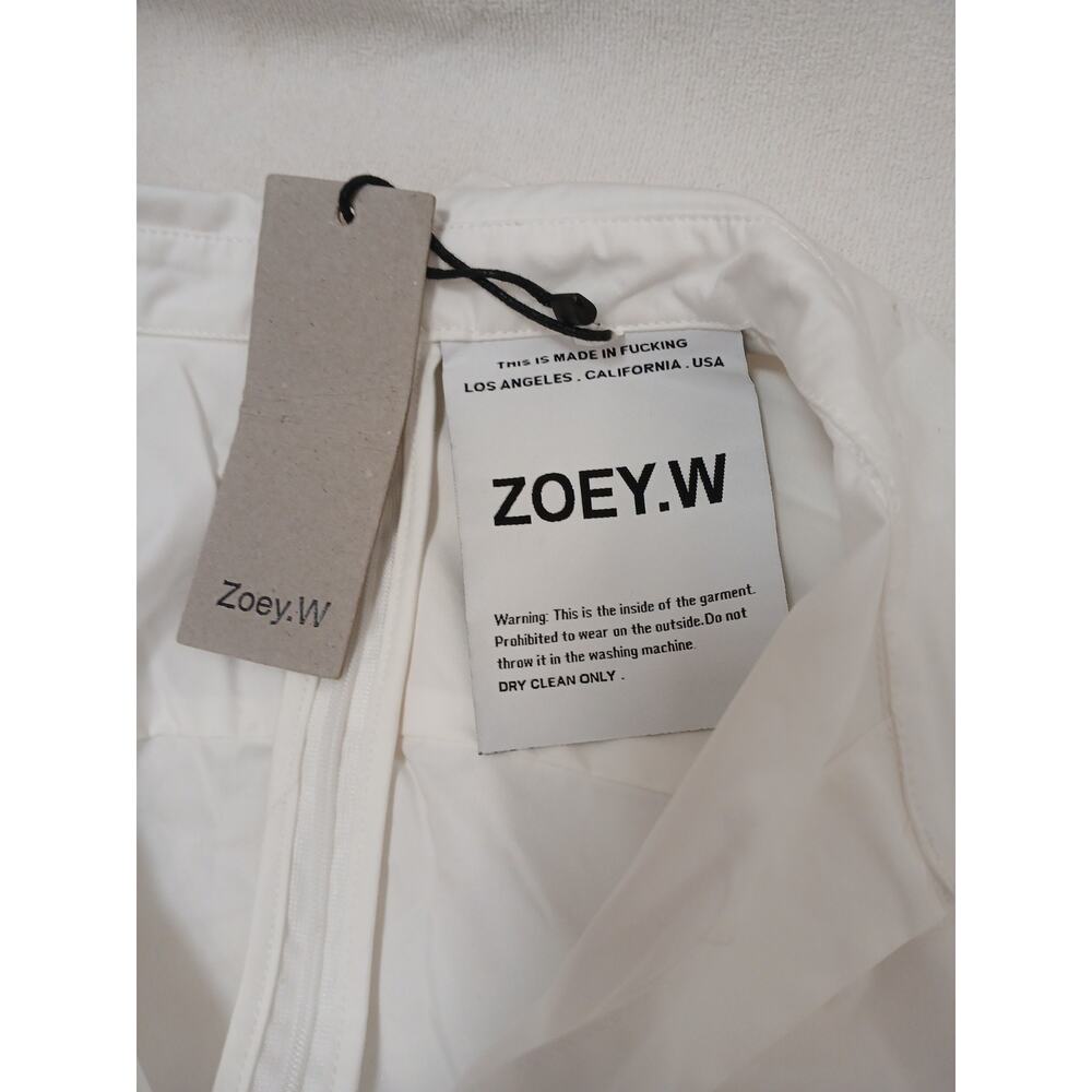 White Ruched Mini Dress - Picture 2 of 12